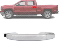 Rear Exterior Door Handle Chrome Left Driver Side Direct Replacement Compatible with 2014-2022 Chevrolet Silverado/GMC Sierra / 2015-2018 Suburban/Tahoe GM1520151 22923598