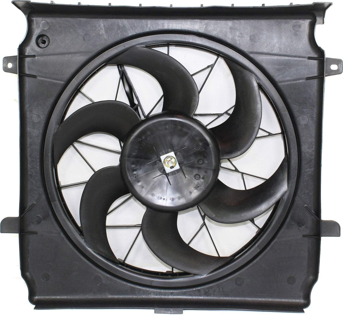 Front Radiator Single Fan Shroud Assembly Direct Replacement Compatible with 2002-2005 Jeep Liberty CH3117101 55037659AB