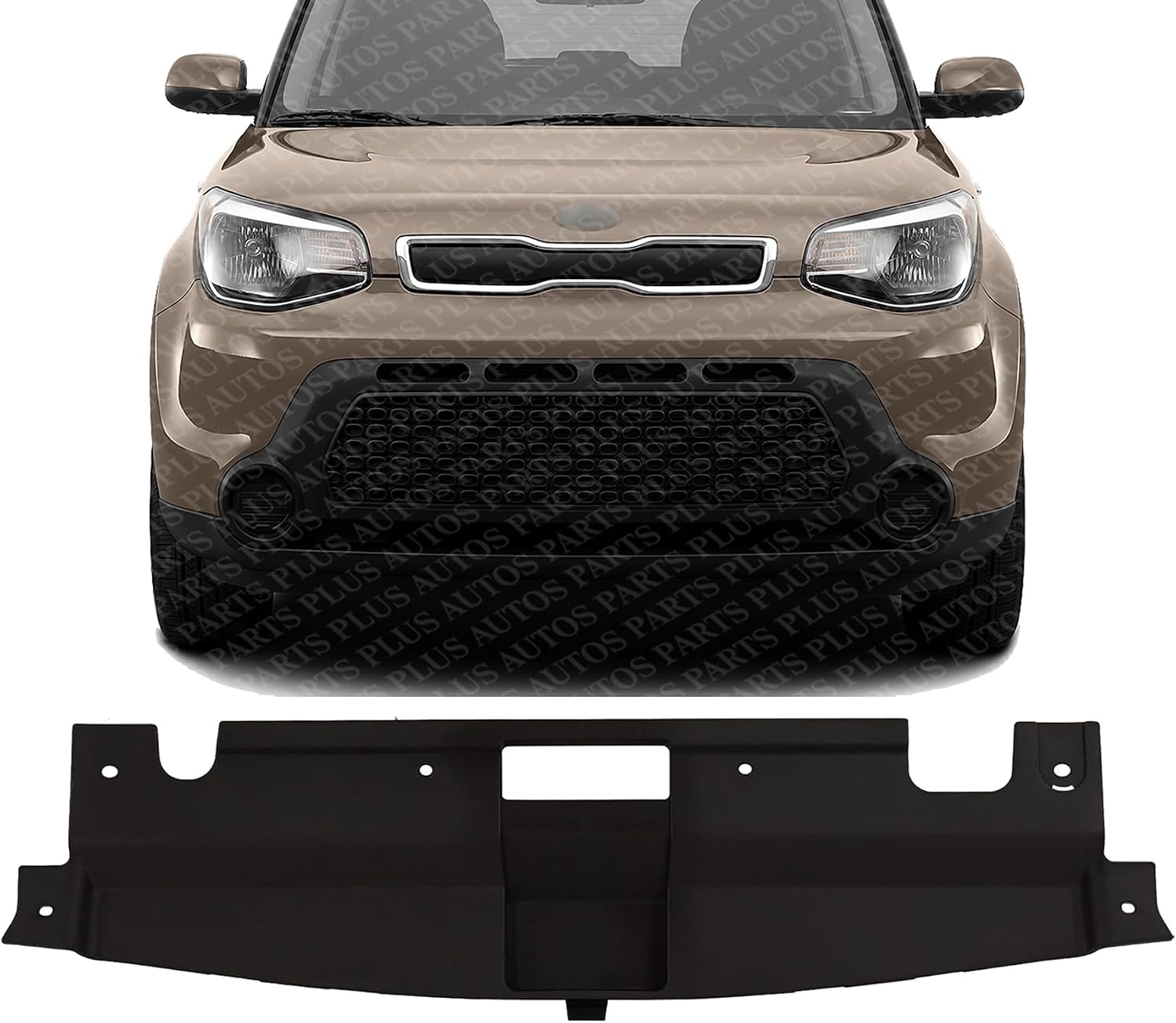 Front Radiator Support Cover Plastic Direct Replacement Compatible With 2014-2019 Kia Soul KI1224114 86353B2000