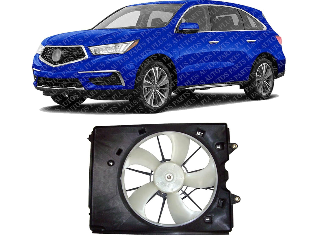 Front A/C Condenser Fan Assembly Left Driver Side Direct Replacement Compatible with 2014-2020 Acura MDX / 2017-2023 Honda Ridgeline AC3115125 190155J6A01-PFM