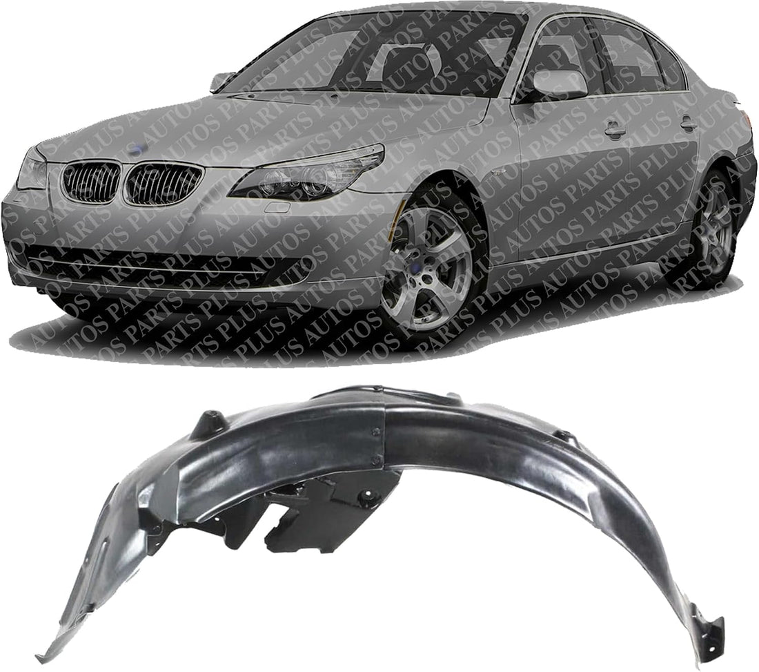 Front Section Fender Liner Left Driver Side Direct Replacement Compatible With 2008-2010 BMW 5-Series BM1248147 51718042013