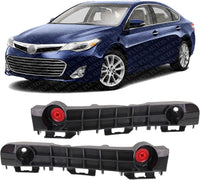 Set Of 2 Front Bumper Bracket Plastic Left Driver & Right Passenger Side Direct Replacement Compatible With 2013-2018 Toyota Avalon TO1033114 TO1032114 5214507030 5214607030