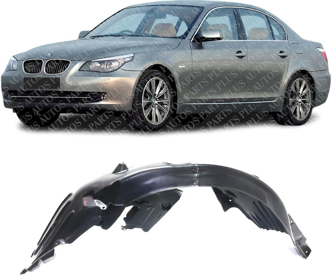 Front Section Fender Liner Left Driver Side Direct Replacement Compatible With 2004-2007 BMW 5-Series BM1250111 51717033749-PFM