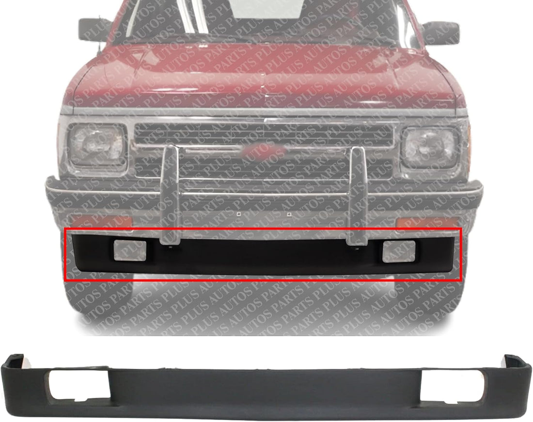 Front Bumper Lower Valance Primed With Fog Light Holes Direct Replacement Compatible With 1983-1994 Chevrolet S10 Blazer / 1982-1993 S10-Pickup GM1092159 15659165