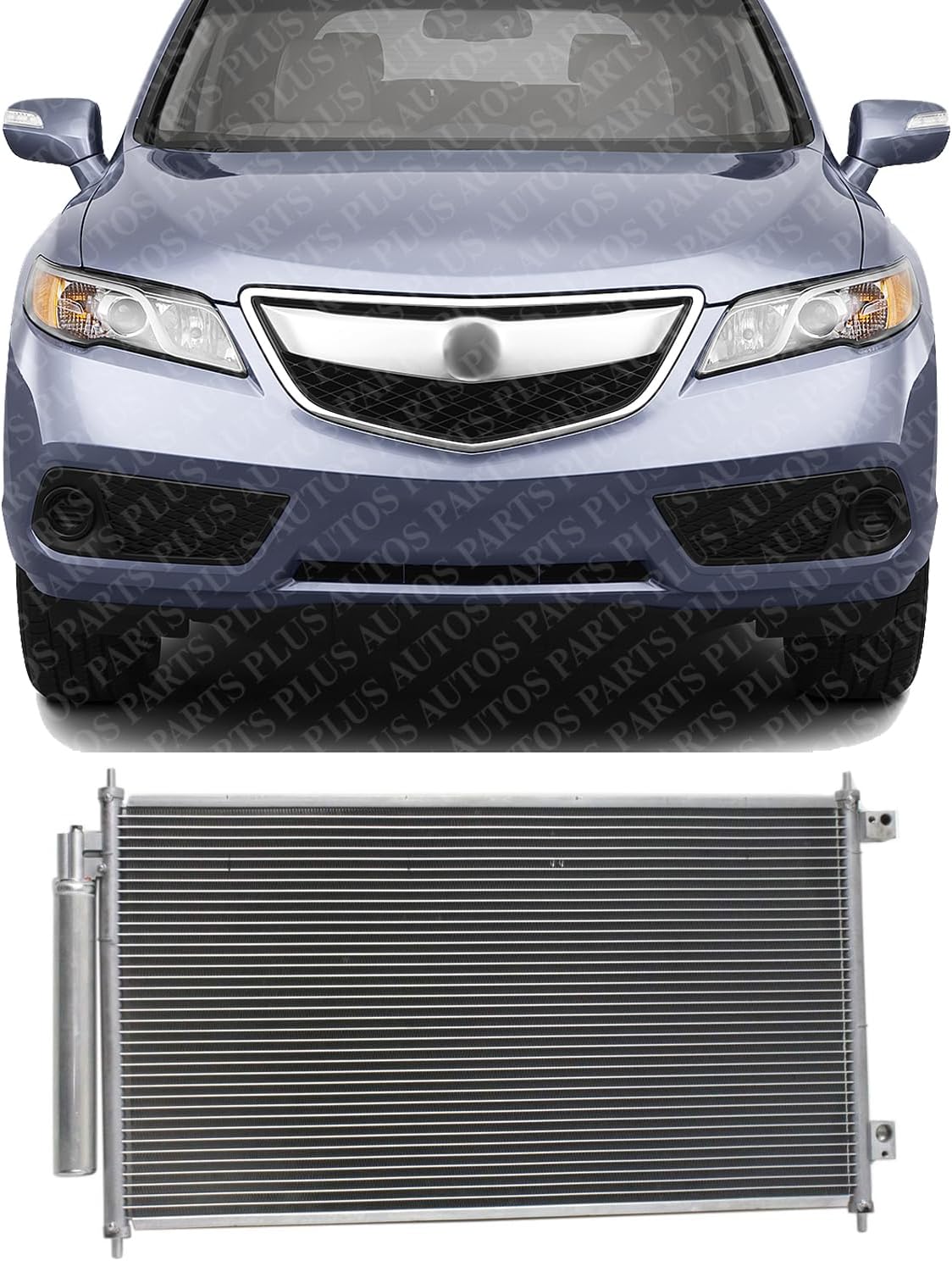 Front AC Condenser Aluminum Core Direct Replacement Compatible With 2013-2018 Acura RDX AC3030127 AC3030132 80110TX4A01 80110TX4A11