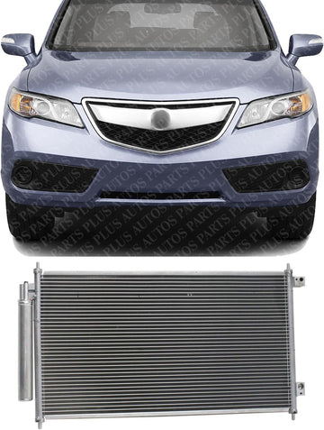 Front AC Condenser Aluminum Core Direct Replacement Compatible With 2013-2018 Acura RDX AC3030127 AC3030132 80110TX4A01 80110TX4A11