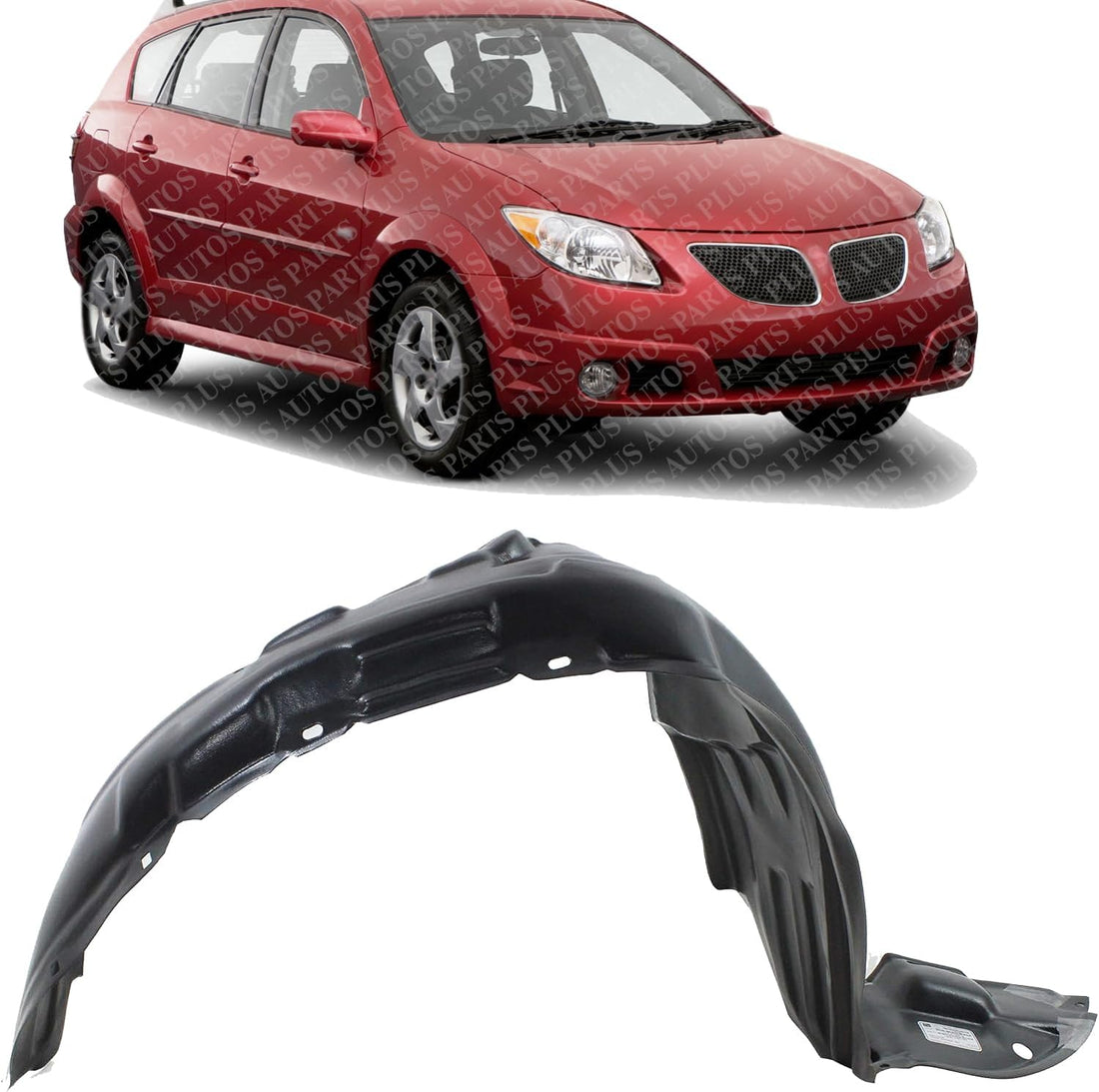 Front Fender Liner Right Passenger Side Direct Replacement Compatible With 2003-2008 Pontiac Vibe GM1249130 88969696