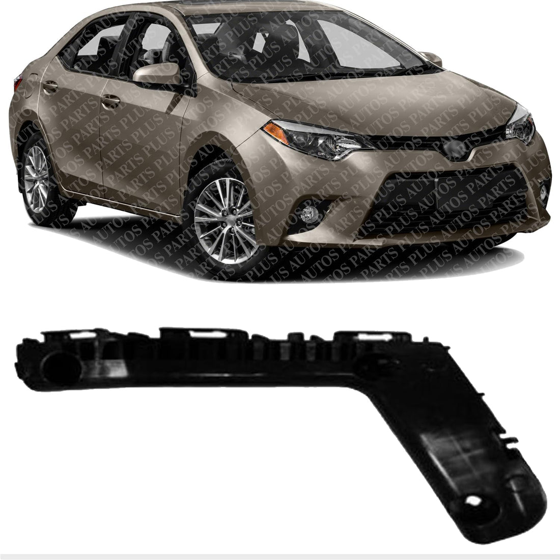 Front Bumper Retainer Mounting Brace Bracket Right Passenger Side Direct Replacement Compatible With 2014-2016 Toyota Corolla TO1043123 5211502240