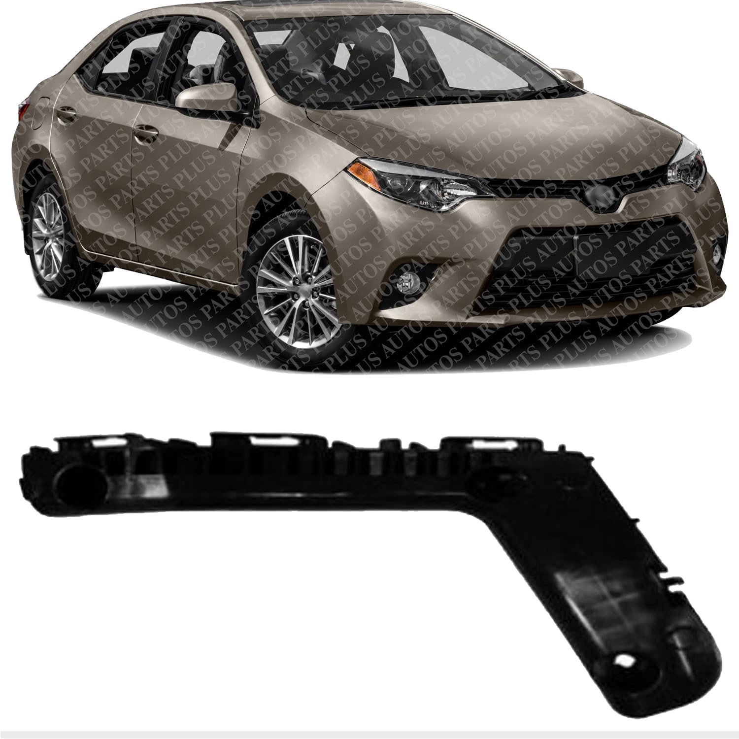Front Bumper Retainer Mounting Brace Bracket Right Passenger Side Direct Replacement Compatible With 2014-2016 Toyota Corolla TO1043123 5211502240