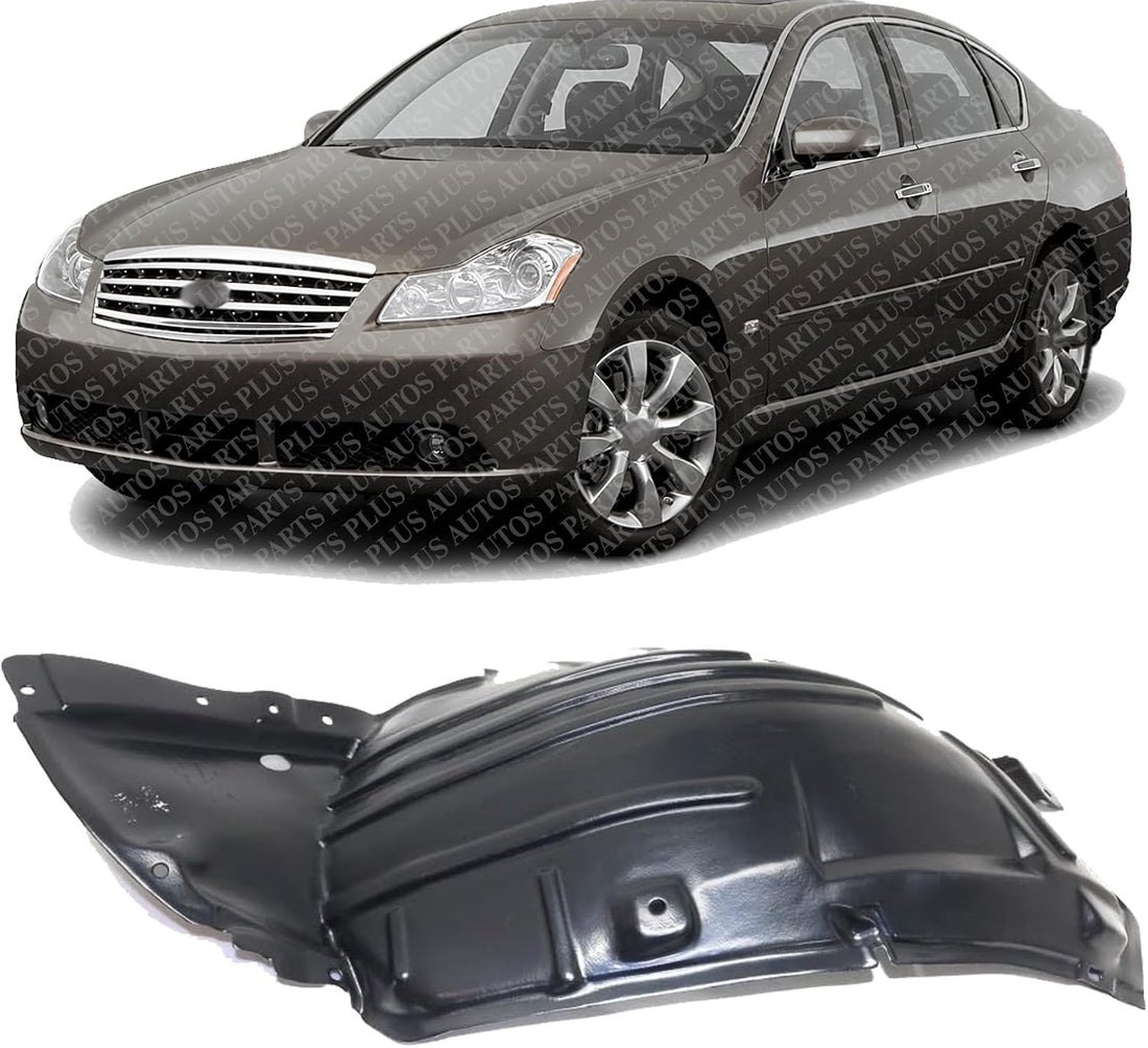 Front Section Fender Liner Left Driver Side Direct Replacement Compatible With 2006-2007 Infiniti M35 IN1250111 63845EG000