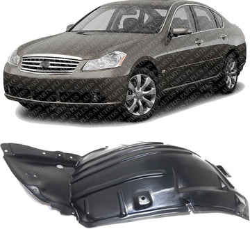 Front Section Fender Liner Left Driver Side Direct Replacement Compatible With 2006-2007 Infiniti M35 IN1250111 63845EG000