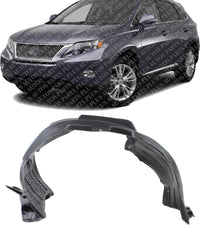 Front Fender Liner Left Driver Side Direct Replacement Compatible With 2010-2013 Lexus RX350 / 2010-2012 RX450h LX1248110 538060E020