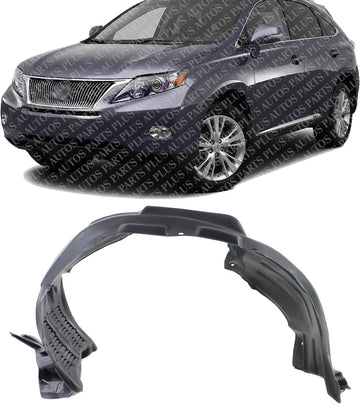 Front Fender Liner Left Driver Side Direct Replacement Compatible With 2010-2013 Lexus RX350 / 2010-2012 RX450h LX1248110 538060E020