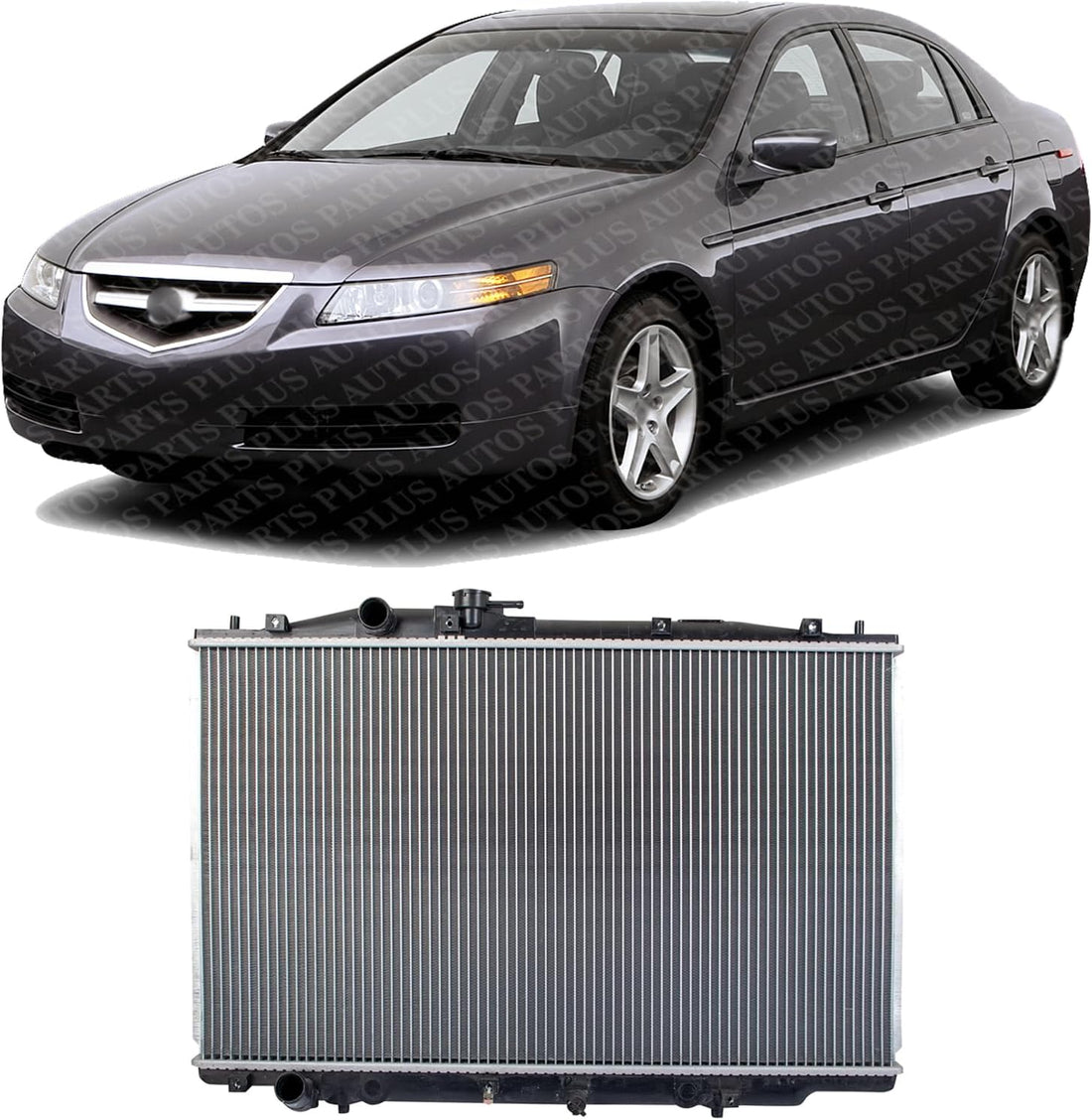 Front Radiator Aluminum Core Direct Replacement Compatible With 2004-2006 Acura TL AC3010138 19010RDAA52