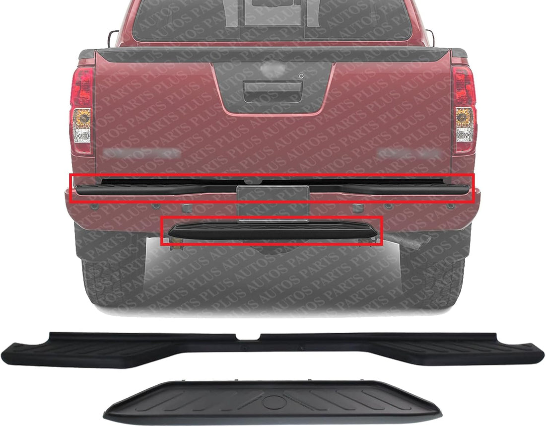 Rear Bumper Lower & Upper Step Pads Direct Replacement Compatible With 2005-2021 Nissan Frontier NI1191101 NI1191102 85065EA600 85064EA600