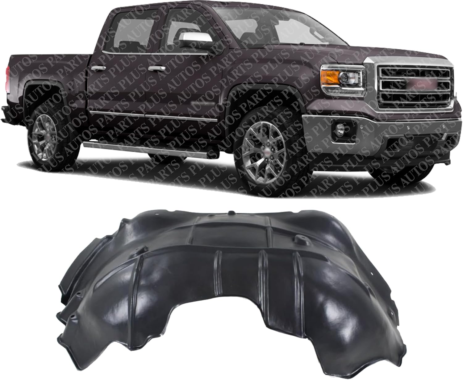 Front Fender Liner Right Passenger Side Direct Replacement Compatible With 2014-2018 GMC Sierra 1500 GM1249239 23496265-PFM