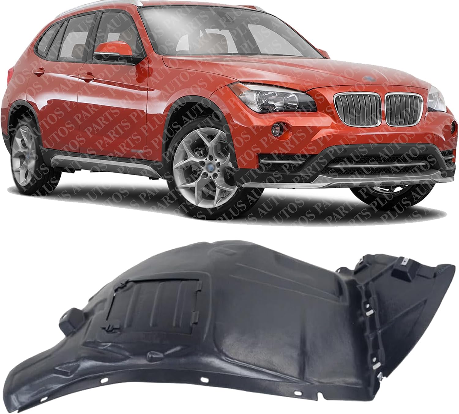 Front Section Fender Liner Right Passenger Side Direct Replacement Compatible With 2012-2015 BMW X1 BM1249138 51717290160
