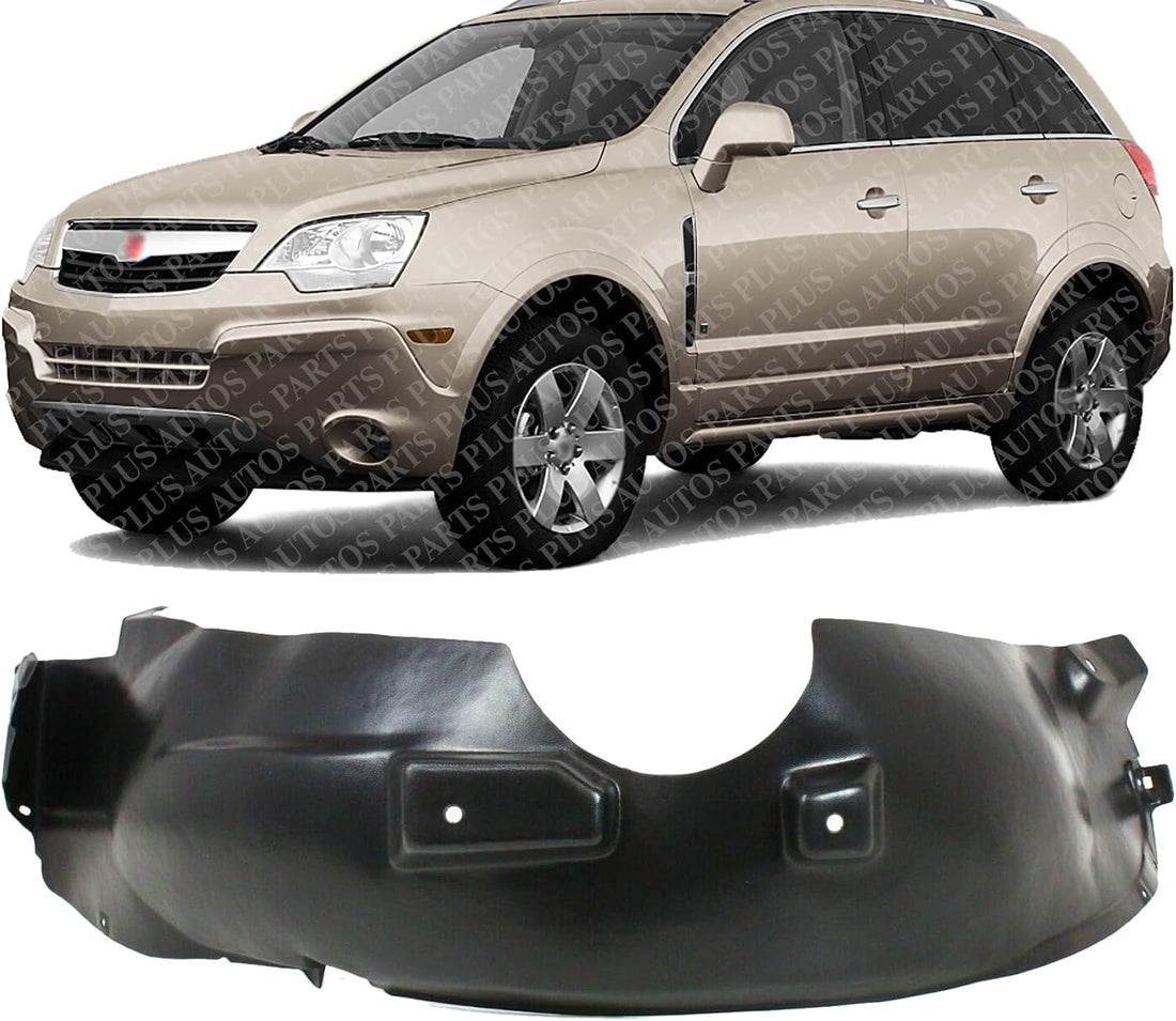 Front Fender Liner Left Driver Side Direct Replacement Compatible With 2008-2010 Saturn Vue / 2012-2015 Chevrolet Captiva Sport GM1248193 22890052