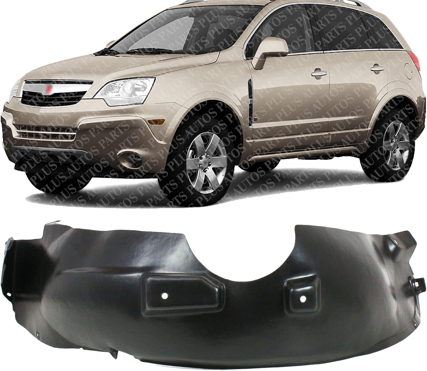 Front Fender Liner Left Driver Side Direct Replacement Compatible With 2008-2010 Saturn Vue / 2012-2015 Chevrolet Captiva Sport GM1248193 22890052