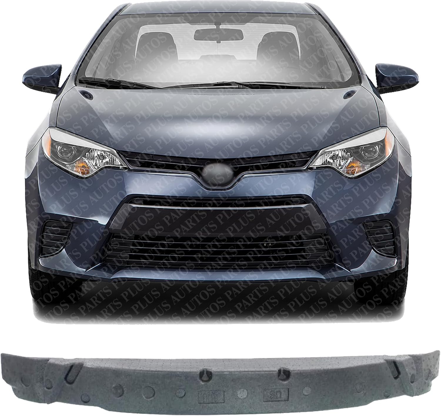 Front Bumper Face Bar Impact Absorber Direct Replacement Compatible With 2014-2016 Toyota Corolla TO1070179 5261102280