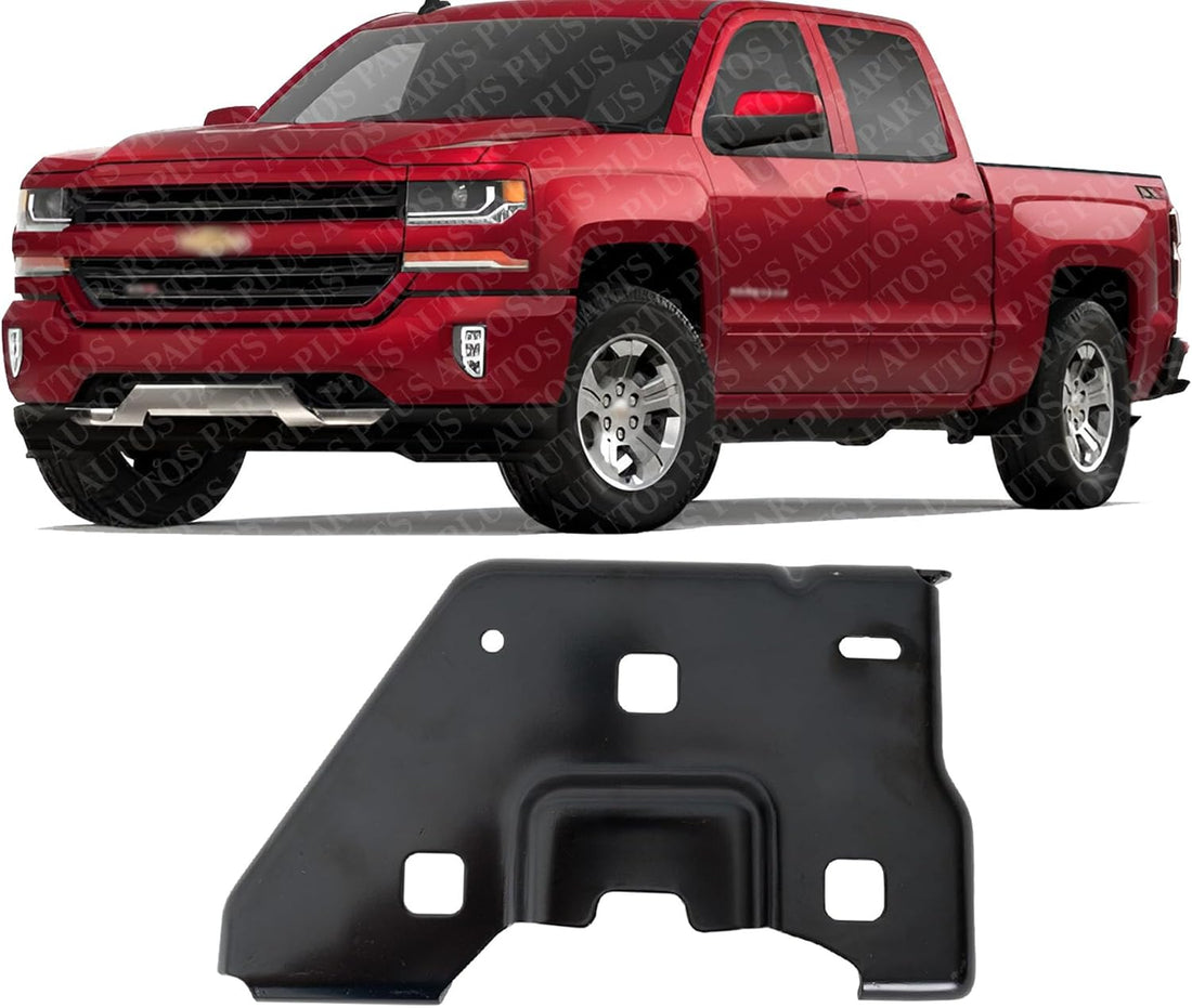 Front Bumper Inner Bracket With Or Without Impact Bar Skid Plate Left Driver Side Direct Replacement Compatible With 2014-2018 Chevrolet Silverado/GMC Sierra 1500 GM1066199