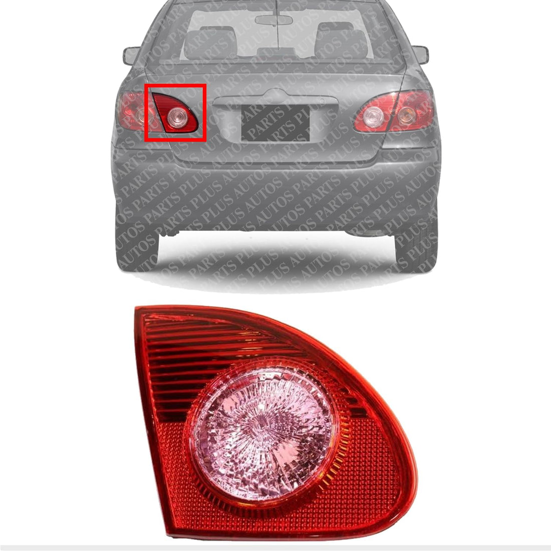 Tail Light Inner Left Driver Side Direct Replacement Compatible With 2003-2008 Toyota Corolla TO2886102 8168102030