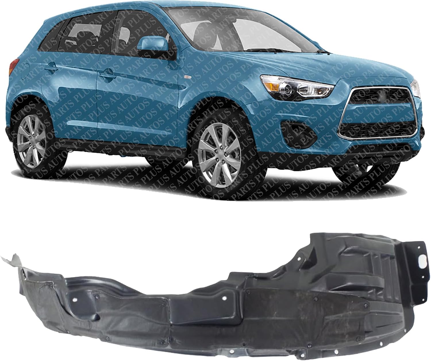 Front Fender Liner Right Passenger Side Direct Replacement Compatible With 2014-2019 Mitsubishi Outlander MI1249127 5370C176 5370B960