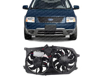 Front Radiator & A/C Condenser Fan Shroud Assembly Direct Replacement Compatible with 2005-2007 Five Hundred FO3115158 5F9Z8C607BM