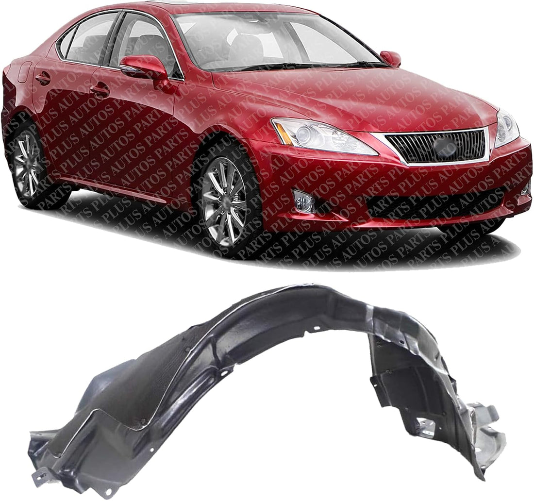 Front Fender Liner Right Passenger Side Direct Replacement Compatible With 2009-2010 Lexus IS250 / IS350 LX1249115 5380553040