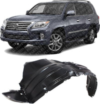 Front Section Fender Liner Left Driver Side Direct Replacement Compatible With 2008-2015 Lexus LX570 LX1248107 5387660070