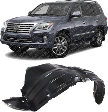Front Section Fender Liner Left Driver Side Direct Replacement Compatible With 2008-2015 Lexus LX570 LX1248107 5387660070