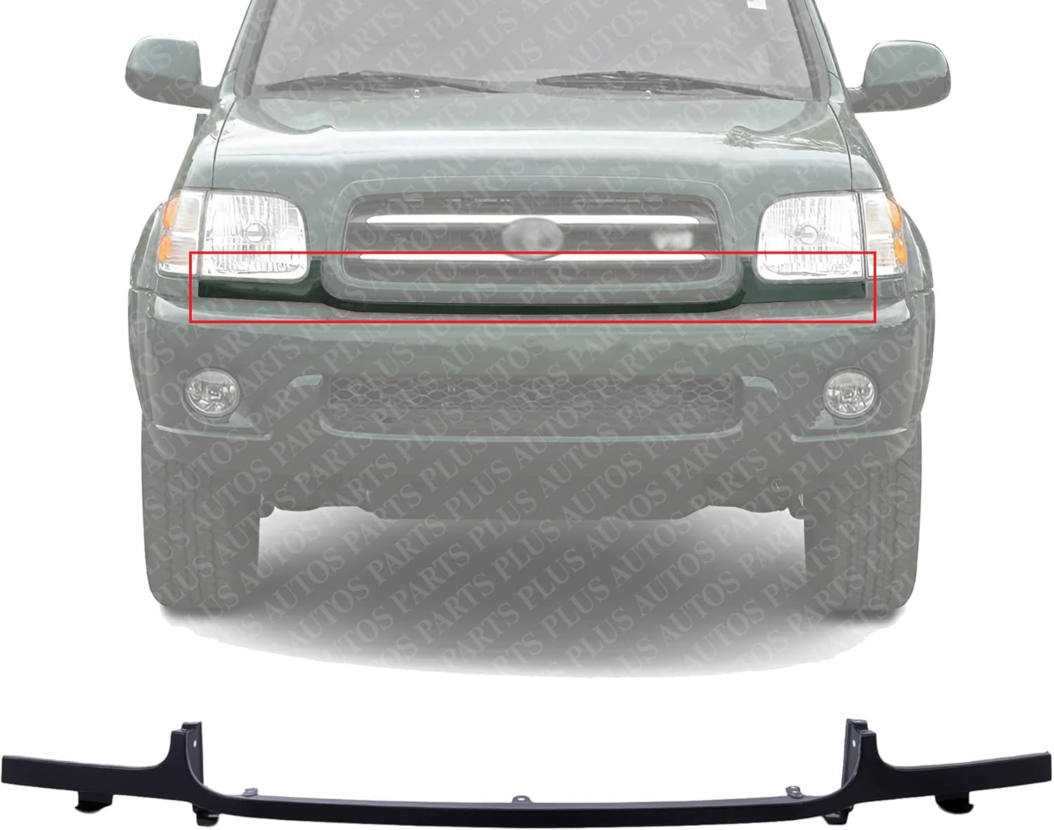 Front Bumper Face Bar Filler Retainer Direct Replacement Compatible With 2001-2004 Toyota Sequoia TO1087111 539030C020