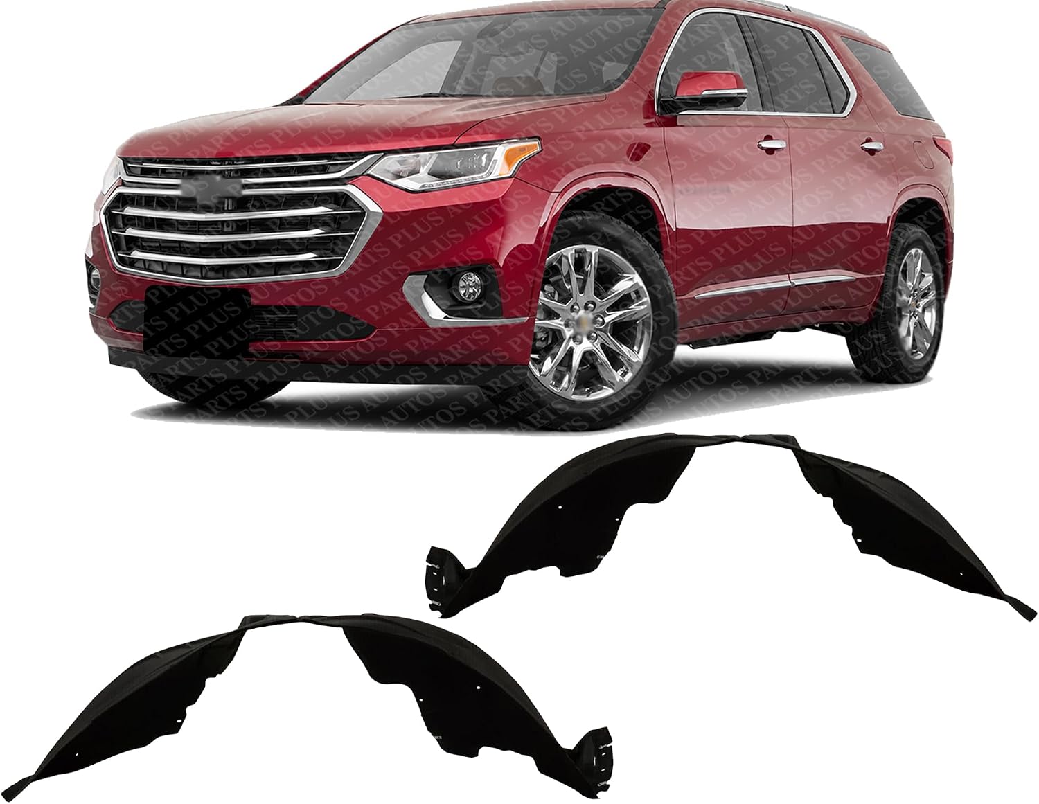 Set Of 2 Front Fender Liner Left Driver & Right Passenger Side Direct Replacement Compatible With 2018-2021 Chevrolet Traverse GM1249284 GM1248284 84865963 84604305 84604304