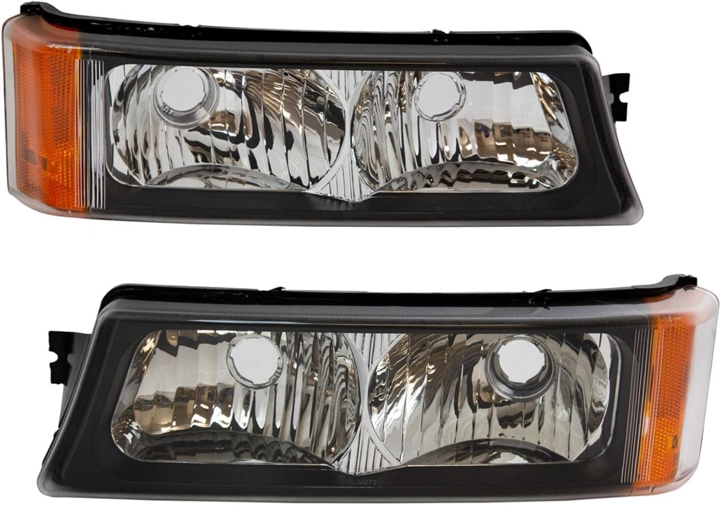 Front Bumper Primed Steel + Grille + Upper Cover + Lower Valance + Brackets + Headlights + Fog Lamps Left & Right Direct Replacement Compatible With 2003-2006 Chevrolet Silverado 1500