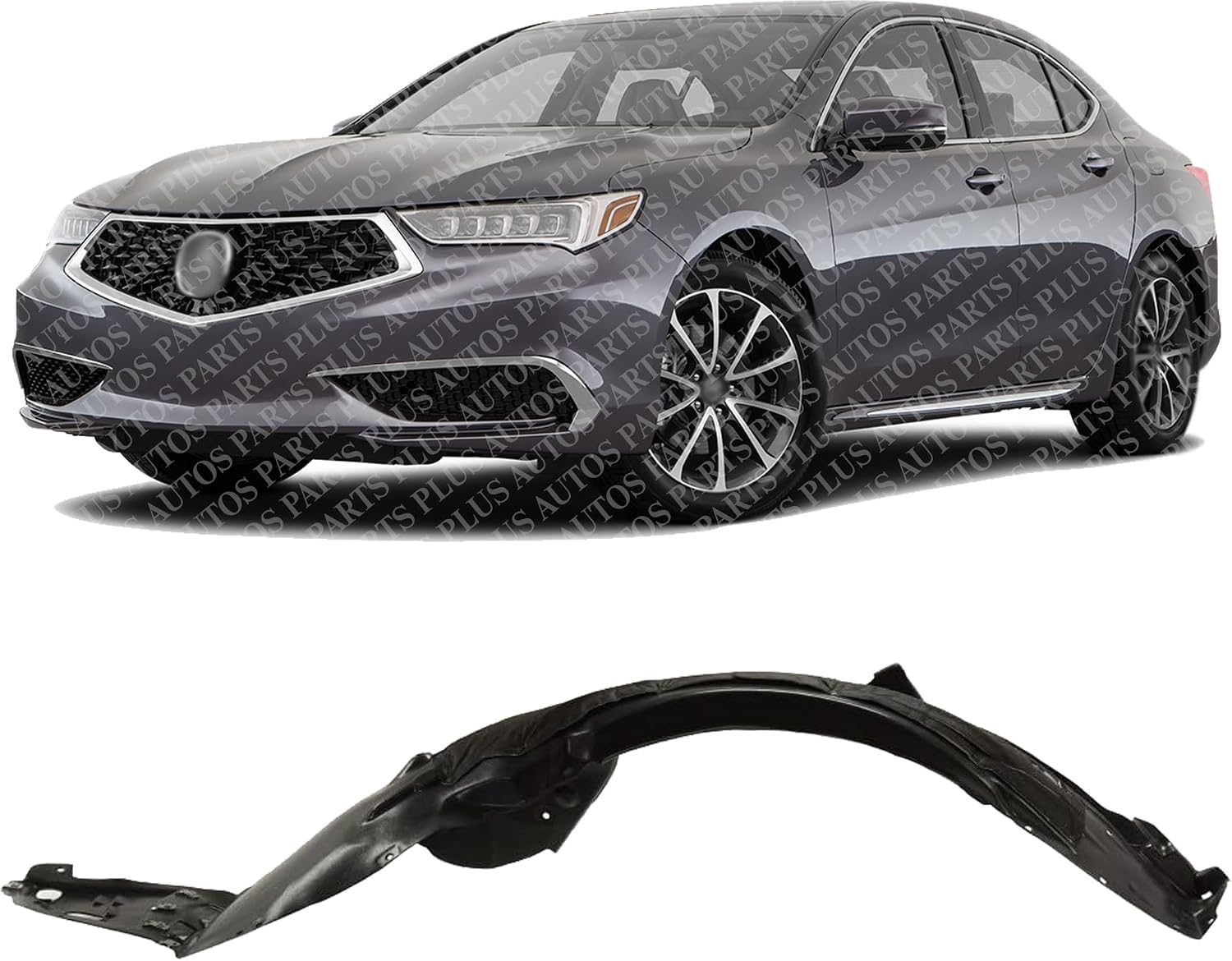 Front Fender Liner Left Driver Side Direct Replacement Compatible With 2018-2020 Acura TLX AC1248138 74150TZ3A01