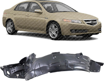 Front Fender Liner Right Passenger Side Direct Replacement Compatible With 2004-2008 Acura TL AC1249117 74100SEPA10