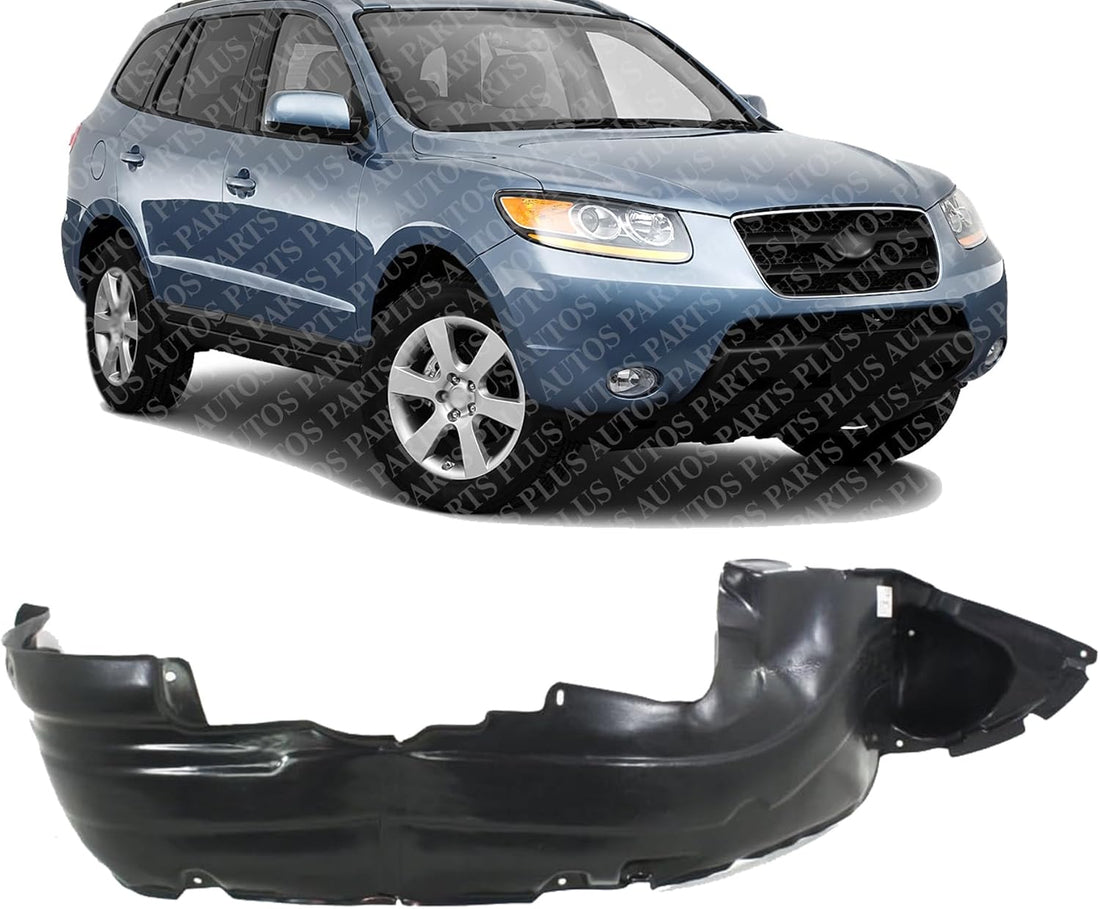 Front Fender Liner Right Passenger Side Direct Replacement Compatible With 2007-2009 Hyundai Santa Fe HY1251114 868200W000