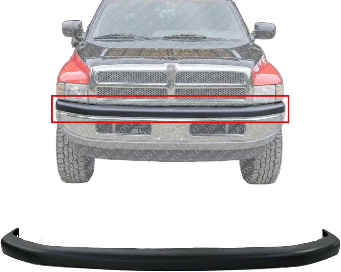 Front Bumper Upper Cover Textured Direct Replacement Compatible With 1994-2001 Dodge Ram 1500/1994-2002 2500 3500 CH1000160 55076610AB