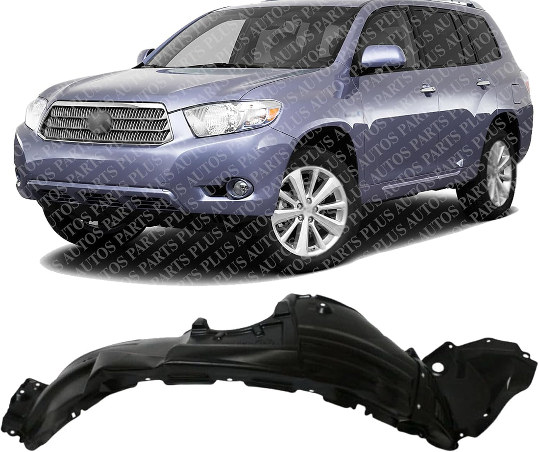 Front Fender Liner Left Driver Side Direct Replacement Compatible With 2008-2010 Toyota Highlander TO1248151 538060E040
