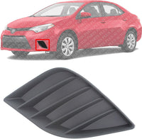 Front Fog Light Cover Textured Left Driver Side Direct Replacement Compatible With 2014-2016 Toyota Corolla TO1038170 8148202320