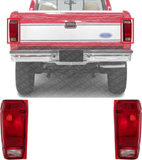 Set Of 2 Tail Light Lens And Housing Right Passenger & Left Driver Side Direct Replacement Compatible With 1991-1992 Ford Ranger FO2800143 FO2801143 F1TZ13405C F1TZ13404C