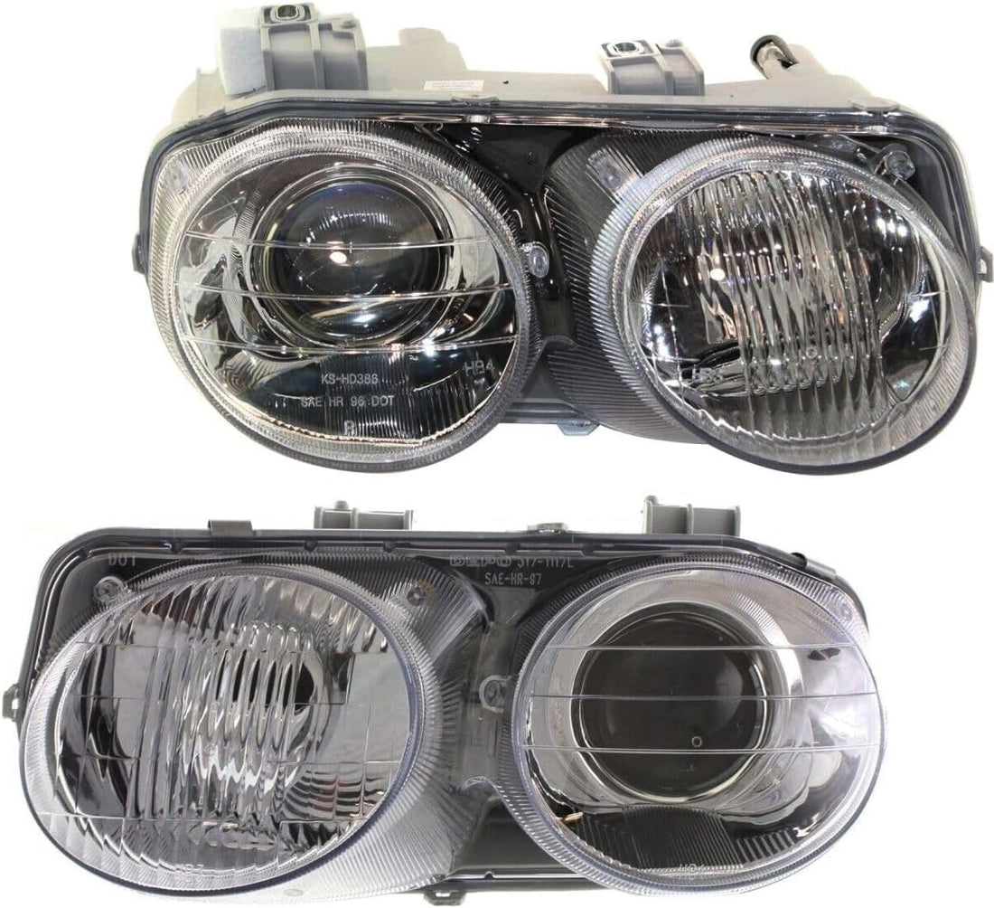t Of 2 Front Headlights Lens And Housing Right Passenger & Left Driver Side Direct Replacement Compatible With 1998-2001 Acura Integra AC2502104 AC2503104 33151ST7A03 33101ST7A03