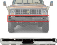 Front Bumper Chrome Steel Without Impact Strip Holes Direct Replacement Compatible With 1973-1980 Chevrolet & GMC C/K Series Full Size Pickup GM1002257 6272560