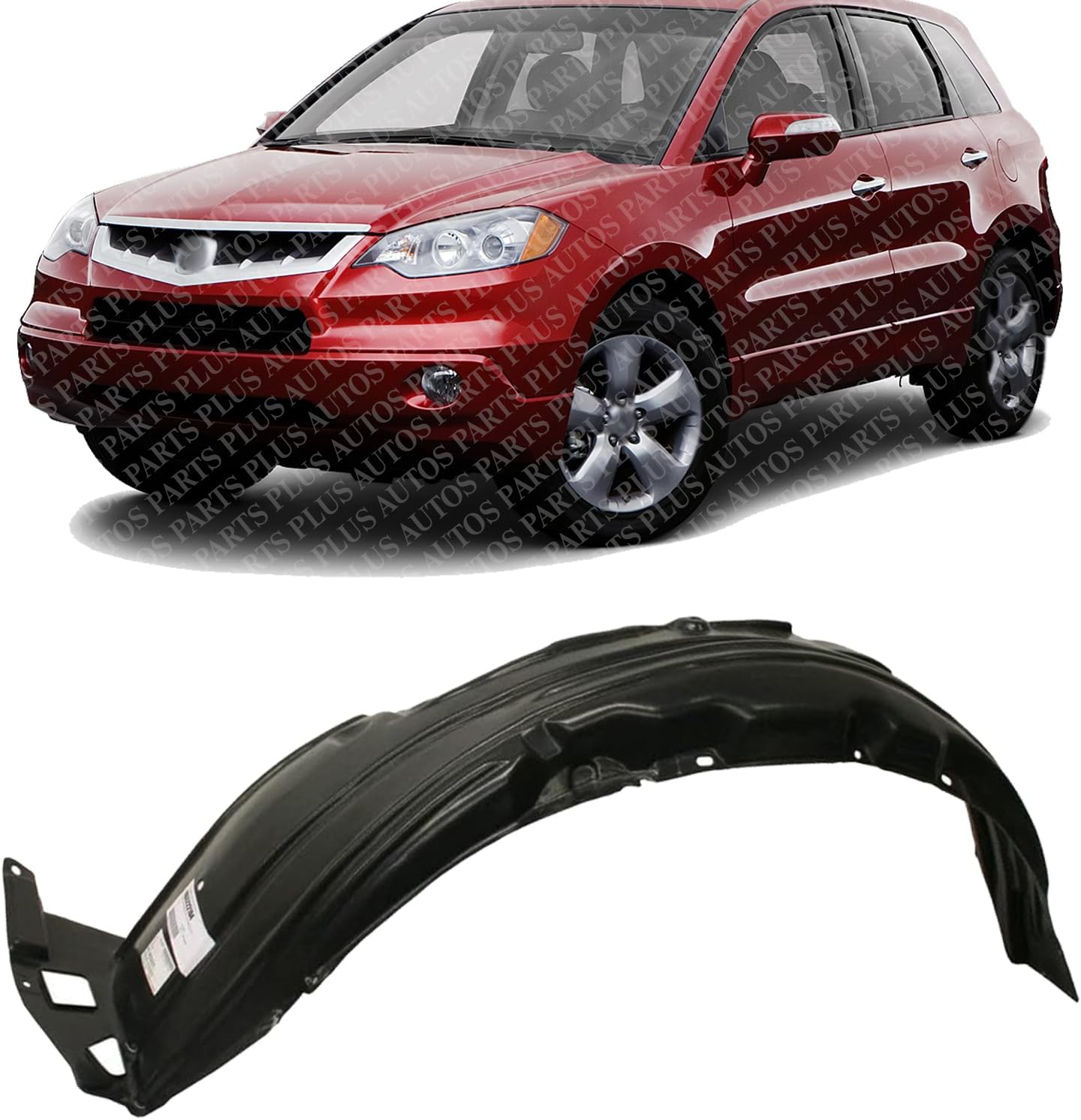Front Fender Liner Left Driver Side Direct Replacement Compatible With 2007-2012 Acura RDX AC1248122 74151STKA00
