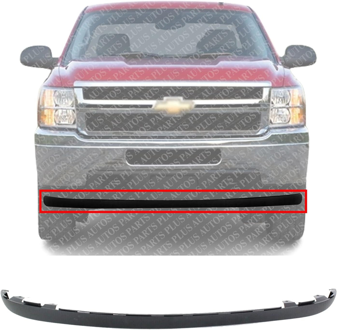 Front Bumper Lower Valance Air Deflector Extension Textured Direct Replacement Compatible With 2011-2014 Chevrolet Silverado 2500HD 3500HD GM1095195 20845670