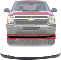 Front Bumper Lower Valance Air Deflector Extension Textured Direct Replacement Compatible With 2011-2014 Chevrolet Silverado 2500HD 3500HD GM1095195 20845670