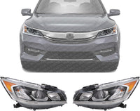 Set Of 2 Front Head Light Assembly Left Driver & Right Passenger Side Direct Replacement Compatible With 2016-2017 Honda Accord HO2503169 HO2502169 33100T2AA81 33150T2AA81
