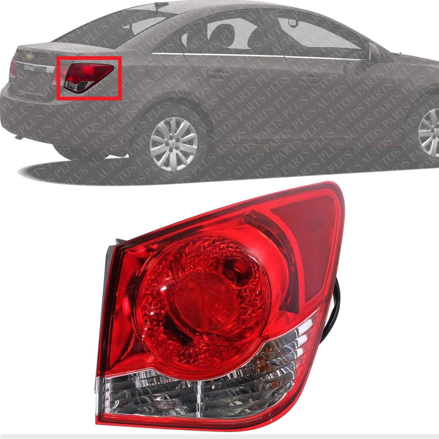 Rear Outer Tail Light Assembly Right Passenger Side Direct Replacement Compatible With 2011-2015 Chevrolet Cruze / 2016 Limited GM2805107 94540777