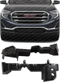 Set Of 2 Front Bumper Bracket Plastic Right Passenger & Left Driver Side Direct Replacement Compatible With 2018-2021 GMC Terrain GM1043144 GM1042144 84709614 84362702 84709616