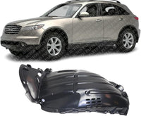 Front Section Fender Liner Left Driver Side Direct Replacement Compatible With 2003-2005 Infiniti FX35 IN1250110 63845CG000